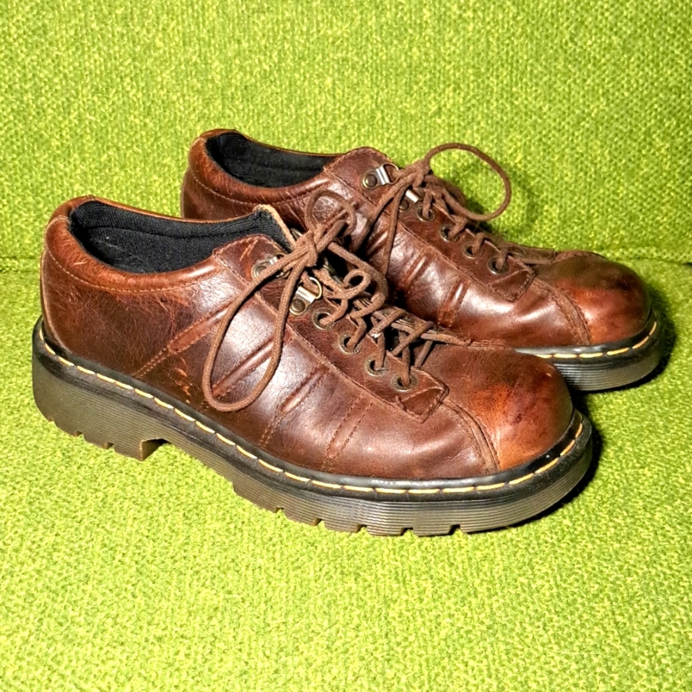 Dr. Martens Brown Leather Lace-Up Casual Boots